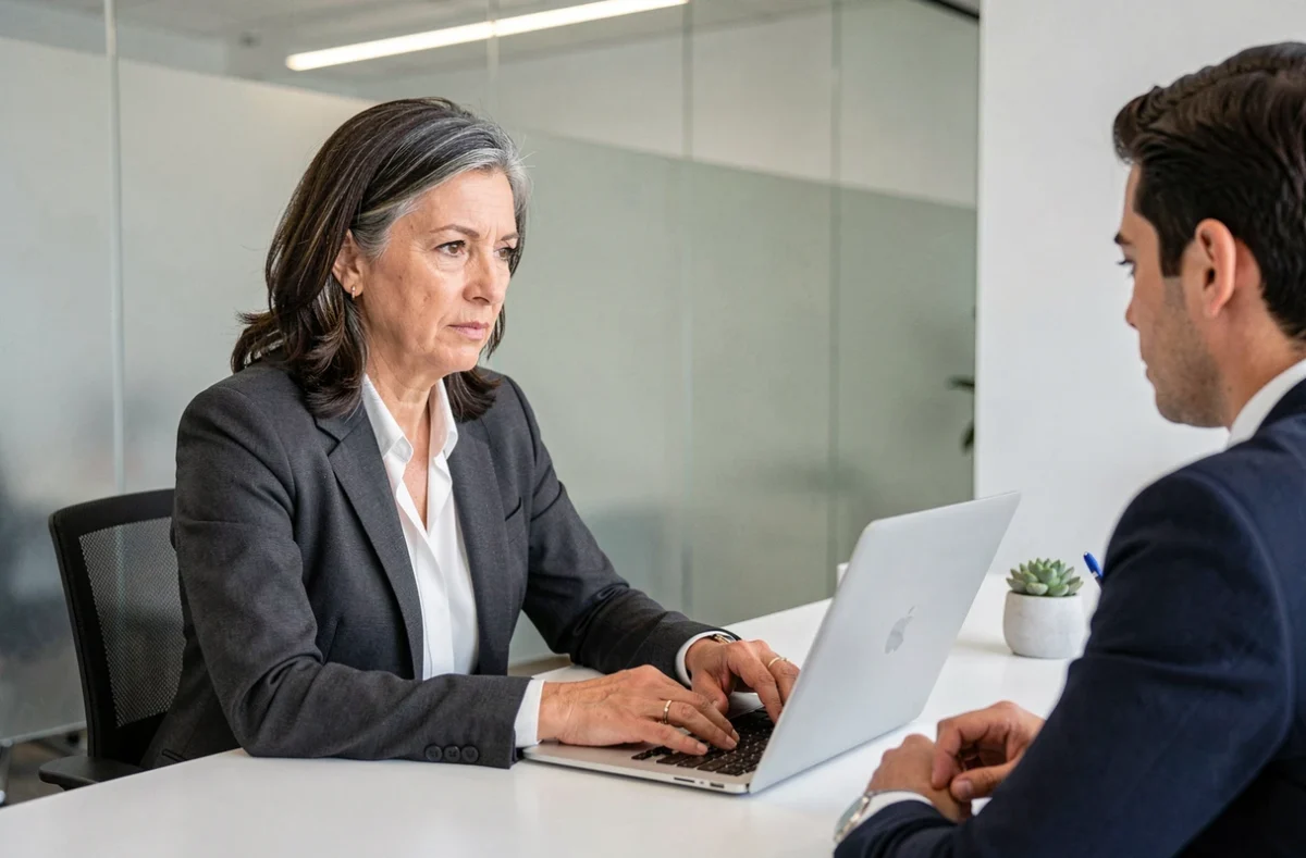 Donna italiana in consulenza previdenziale con un consulente finanziario, pensione anticipata novità 2026